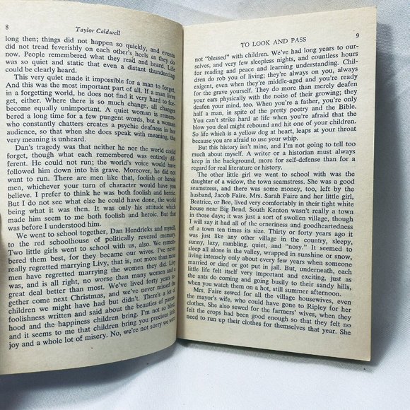 To Look And Pass Taylor Caldwell, First Time Paperback Vintage Book - Picture 7 of 8
